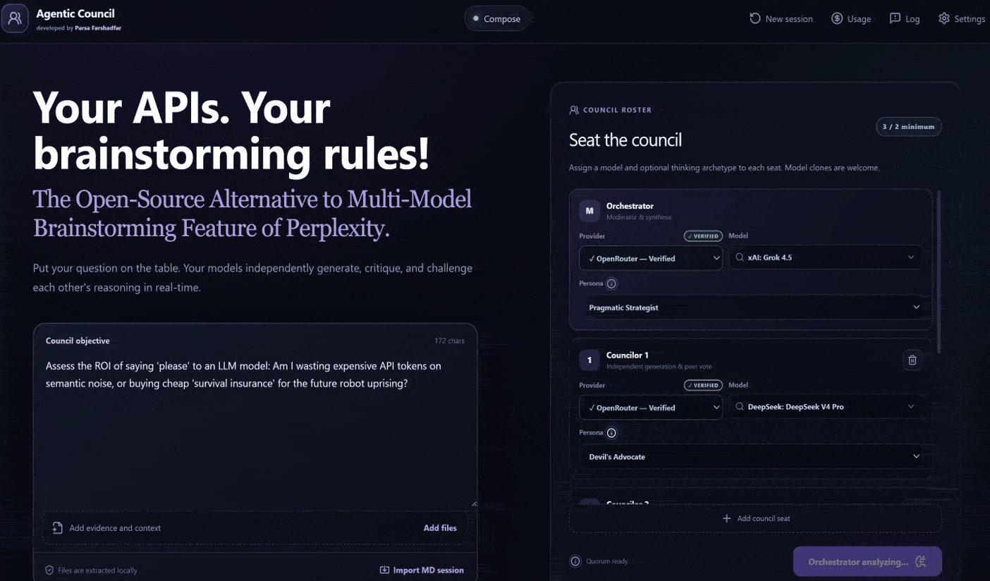 Agentic Council — Multi-Model Brainstorming