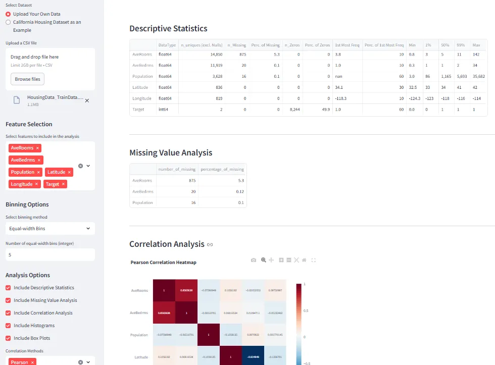 EDA WebApp
