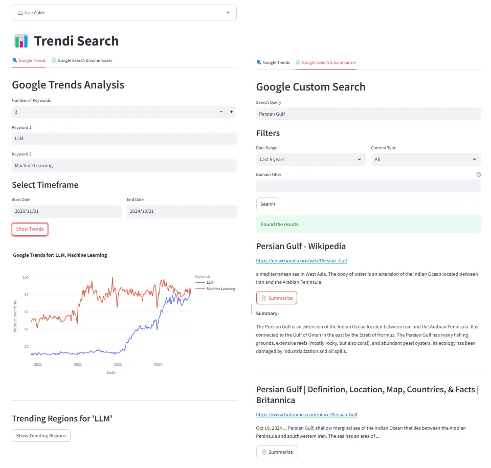 Trendi Search APP
